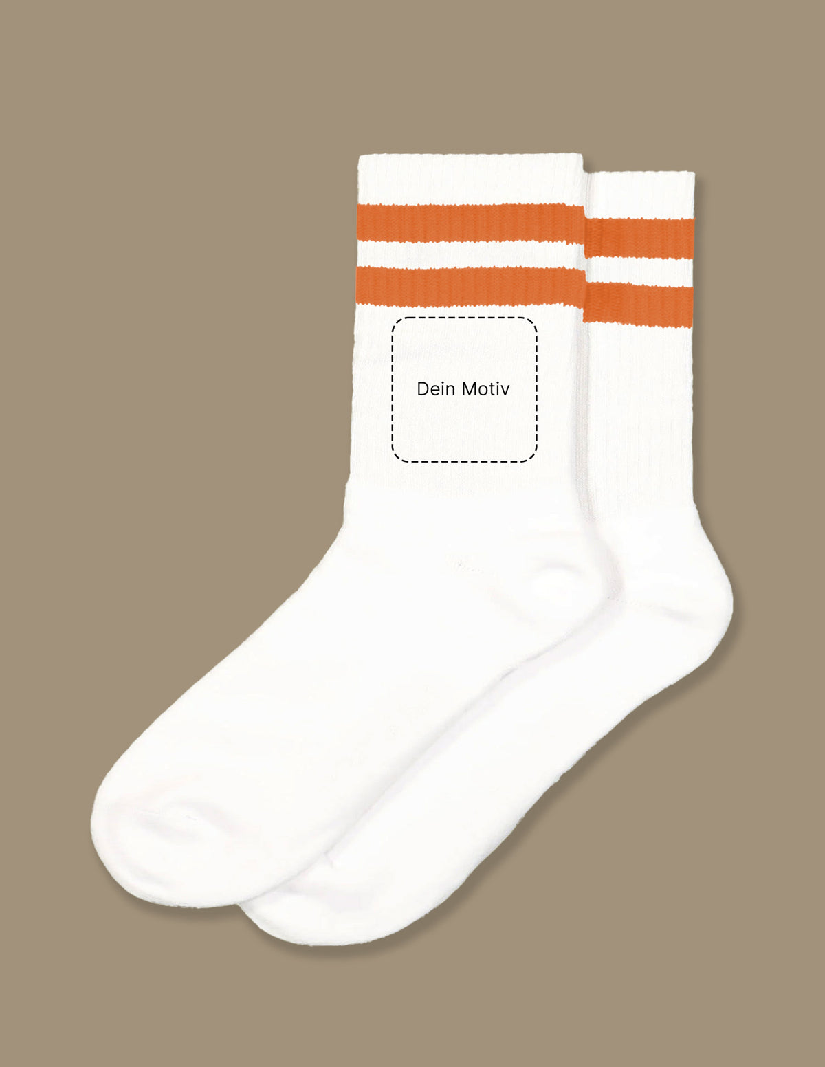 Bestickte Tennissocke Unisex mit Streifen