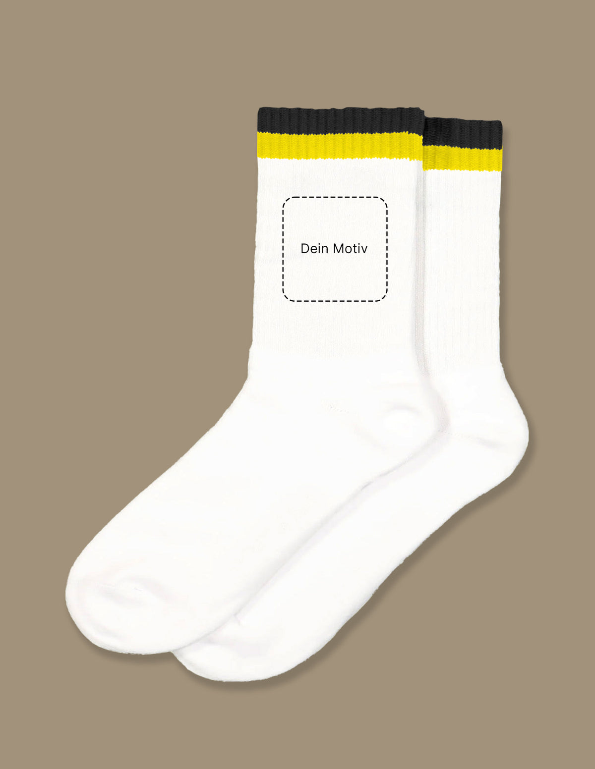 Bestickte Tennissocke Unisex Farbiger Rand
