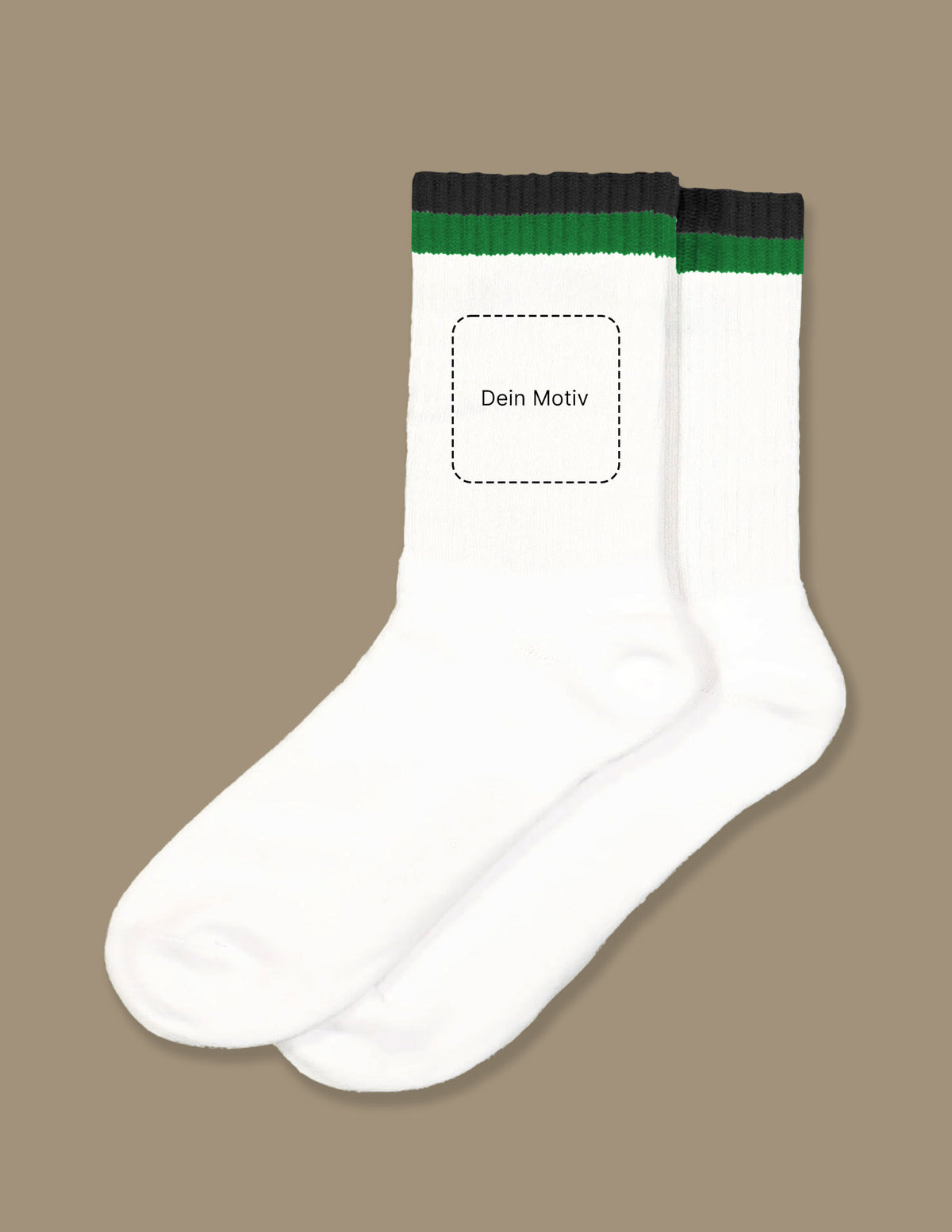 Bestickte Tennissocke Unisex Farbiger Rand