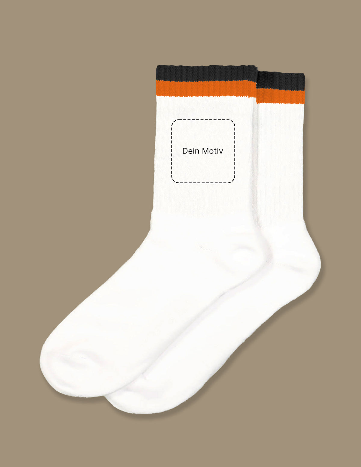 Bestickte Tennissocke Unisex Farbiger Rand